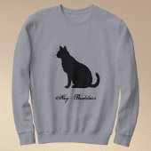 Pet Black Cat Lovers Funny Quote Customized Grey スウェットシャツ