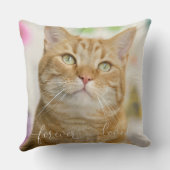 Pet Brush Stroke Custom Photo Memorial Keepsake クッション (裏面)