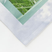 Pet bunny photo collage - clouds フリースブランケット (角)