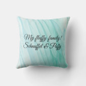 Pet bunny photo -light green クッション (裏面)