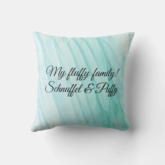 Pet bunny photo -light green クッション (裏面)