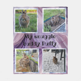 Pet bunny photo snuggle Fleecedecke フリースブランケット