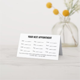 Pet Care Appointment Card with Logo & Cute Animal 予約カード