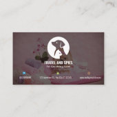 Pet Care Appointment Card with Logo & Cute Animal  予約カード (裏面)