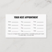 Pet Care Appointment Card with Logo & Cute Animal  予約カード (正面)