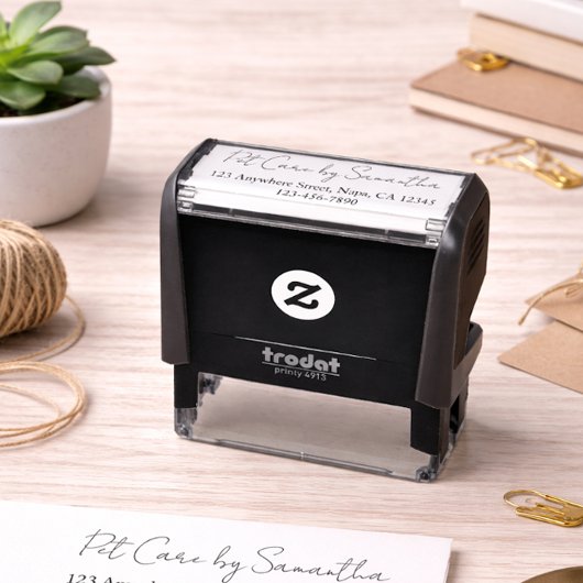 Pet Care Business Name Return Address Phone セルフインキングスタンプ