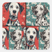 Pet christmas  スクエアシール (正面)