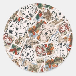 Pet christmas  ラウンドシール