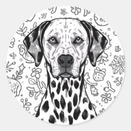 Pet christmas  ラウンドシール