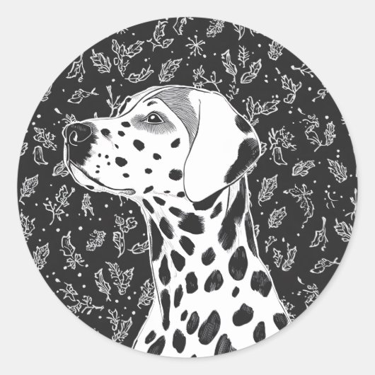 Pet christmas  ラウンドシール (正面)