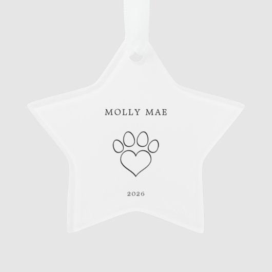 Pet Christmas Tree Star Dog/Cat Ornament オーナメント (正面)