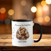  Pet Cocker Spaniel Paws Brown Personalize マグカップ