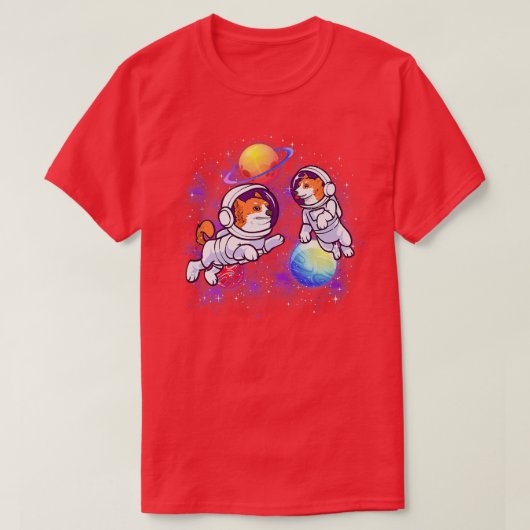 Pet Corgiの所有者Corgi宇宙飛行士Corgis宇宙 Tシャツ (デザイン正面)