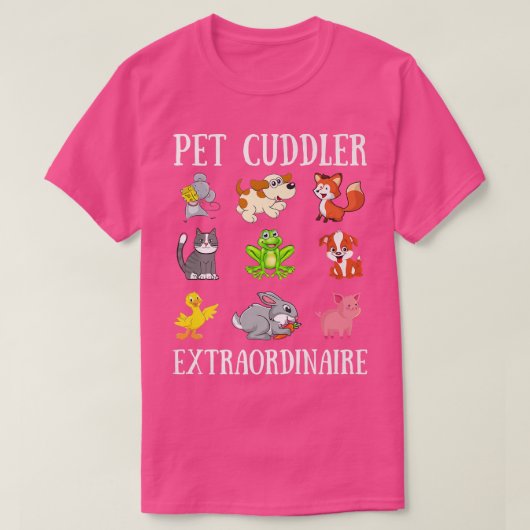 Pet Cuddler Shirt - Mouse Dog Fox Frog Cat Rabbit  Tシャツ (デザイン正面)