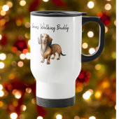 Pet Dachshund ''Gram's Walking Buddy'' Personalize トラベルマグ