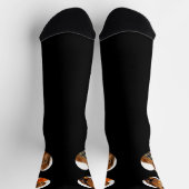 Pet Dog 4 Custom Photos Heart Frames Personalized ソックス (上部)