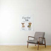 Pet Dog Calligraphy Signature Drink wedding sign タペストリー (インサイチュ)