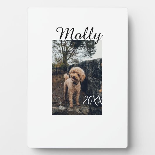 Pet dog cat animal birthday photo modern year date フォトプラーク (正面)