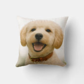 Pet Dog Cat Custom Photo Purple Memorial Keepsake クッション (裏面)