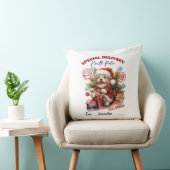 Pet Dog Cute Puppy Christmas Throw Pillow クッション (椅子)