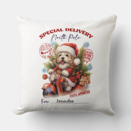 Pet Dog Cute Puppy Christmas Throw Pillow クッション