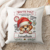 Pet Dog Festive Puppy Christmas Throw Pillow クッション (ブランケット)