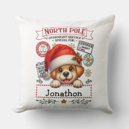 Pet Dog Festive Puppy Christmas Throw Pillow クッション