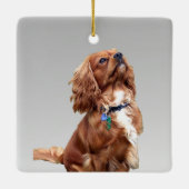 Pet Dog First Christmas Photos Tree Ornament セラミックオーナメント (裏面)