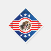 Pet Dog for President Photo USAの選挙2024 スタンダードカクテルナプキン (角)