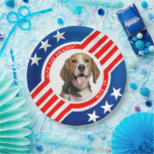 Pet Dog for President Photo USAの選挙2024 ペーパープレート (パーティー)
