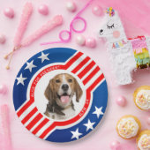 Pet Dog for President Photo USAの選挙2024 ペーパープレート (パーティー)