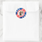 Pet Dog for President Photo USAの選挙2024 ラウンドシール (バッグ)