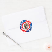 Pet Dog for President Photo USAの選挙2024 ラウンドシール (封筒)