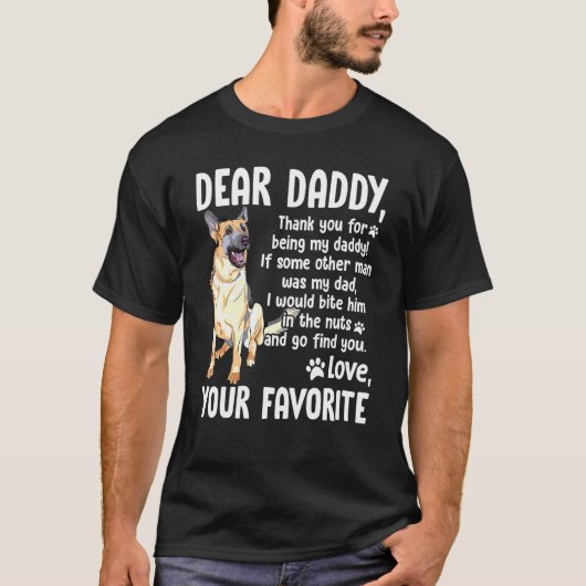Pet dog German Shepherd fathers day Tシャツ (正面)
