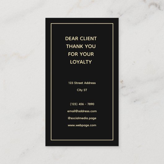 Pet dog grooming service Loyalty Card 名刺 (裏面)