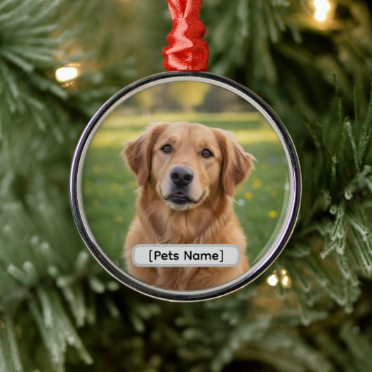 Pet Dog or Cat Custom Christmas Ornament 2025 メタルオーナメント (ツリー)