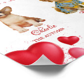 Pet Dog Valentine Signature Drink wedding sign ポスター (角)
