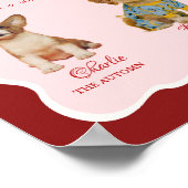 Pet Dog Valentine Signature Drink wedding sign ポスター (角)