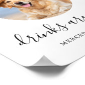Pet Dog Wedding Open Bar Personalized Drinks On Us ポスター (角)