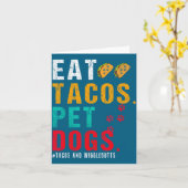 Pet Dogs Eat Tacos Wigglebutts Dog Funny Quote Say カード (黄色い花)