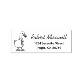 Pet Duck Goose Collar Tie Return Address ラバースタンプ (インプリント)