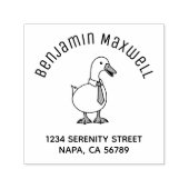 Pet Duck Goose Necktie Arch Address セルフインキングスタンプ (デザイン)