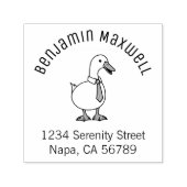 Pet Duck Goose Necktie Arch Address セルフインキングスタンプ (デザイン)