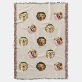 Pet Family Photo Mother's Day Blanket Beige スローブランケット
