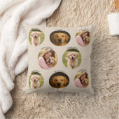 Pet Family Photos Mother's Day Throw Pillow Beige クッション (ブランケット)