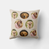 Pet Family Photos Mother's Day Throw Pillow Beige クッション (裏面)