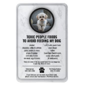 Pet Food Safety Toxic People Foods to Avoid Marble マグネット (縦)