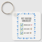 Pet Foster Checklist Inspirational Keyring キーホルダー (正面)