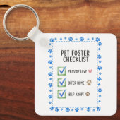 Pet Foster Checklist Inspirational Keyring キーホルダー (正面)