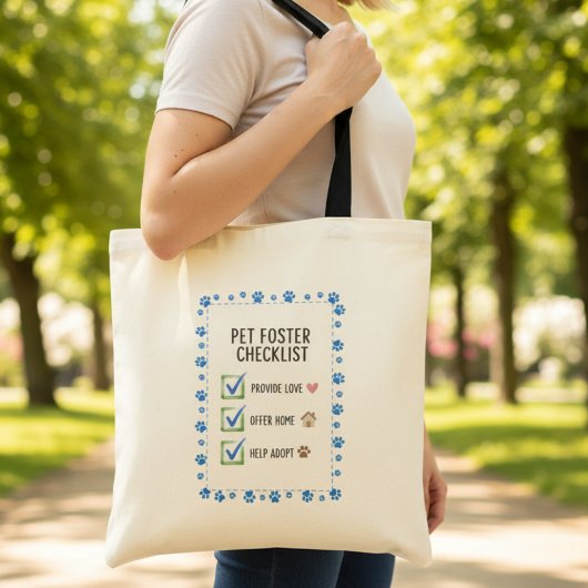 Pet Foster Checklist Inspirational Tote Bag トートバッグ